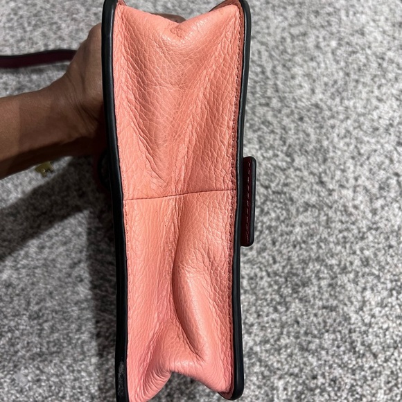 Fossil Wiley Genuine Leather Orange Brown Mini Crossbody Bag Magnetic Closure - Picture 5 of 13